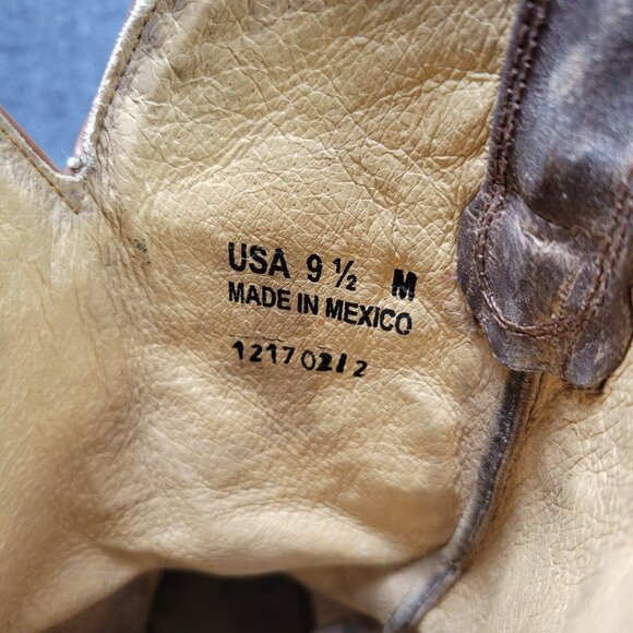 Shyanne Distressed Boots Women's 9.5 Brown Leather Western Cowgirl Snip Toe - Picture 13 of 16